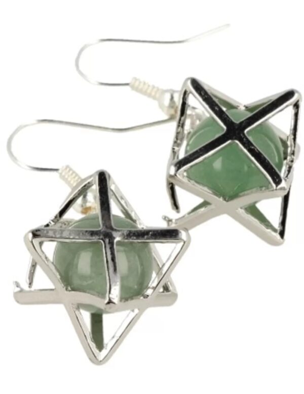 Aventurijn groen oorbellen merkabah