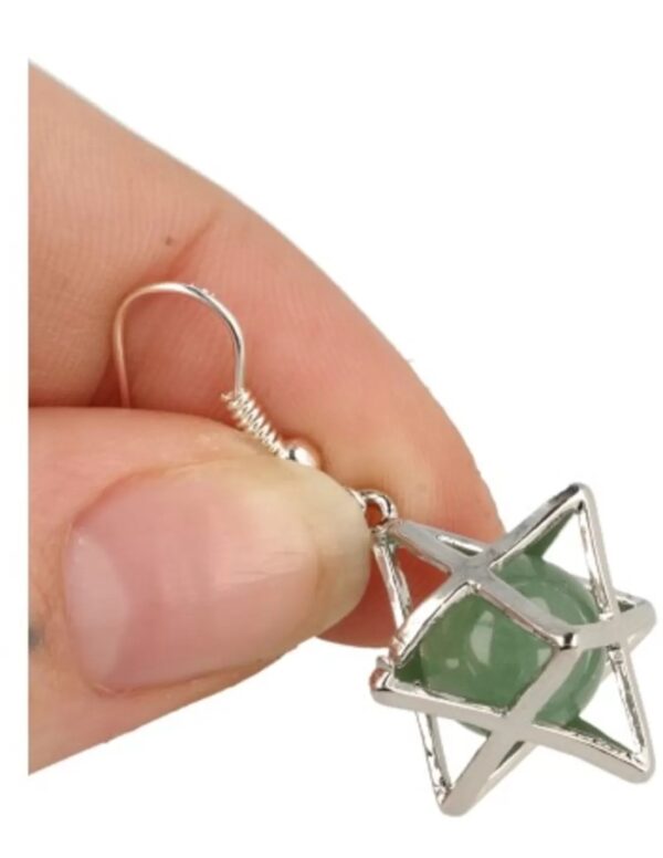 Aventurijn groen oorbellen merkabah - Image 2