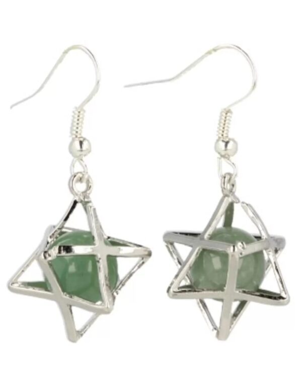 Aventurijn groen oorbellen merkabah - Image 3