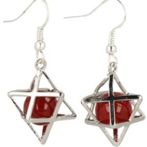 Carneool oorbellen merkabah