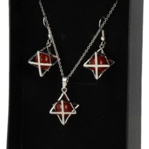 Carneool Merkabah sieraden set