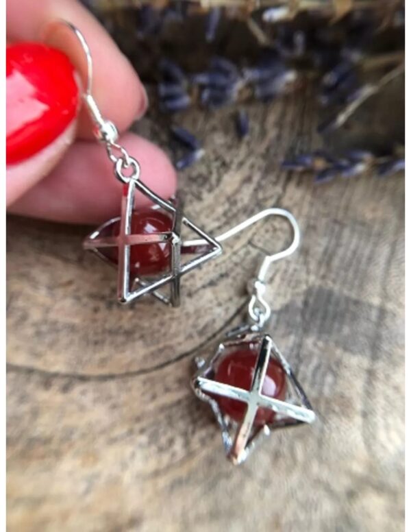 Carneool Merkabah sieraden set - Image 2