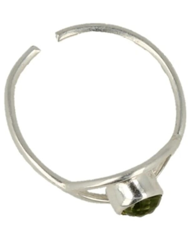 Peridoot facet smalle ring in zilver - Image 5