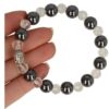 Kralenarmband boeddha mannen Hematiet / transparant - Image 4