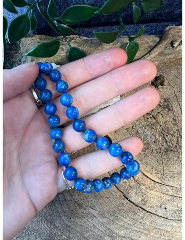 Lapis Lazuli 8mm kralen ketting 73 cm - Image 2