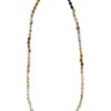 Ketting ovaal Toermalijn watermeloen 60 cm