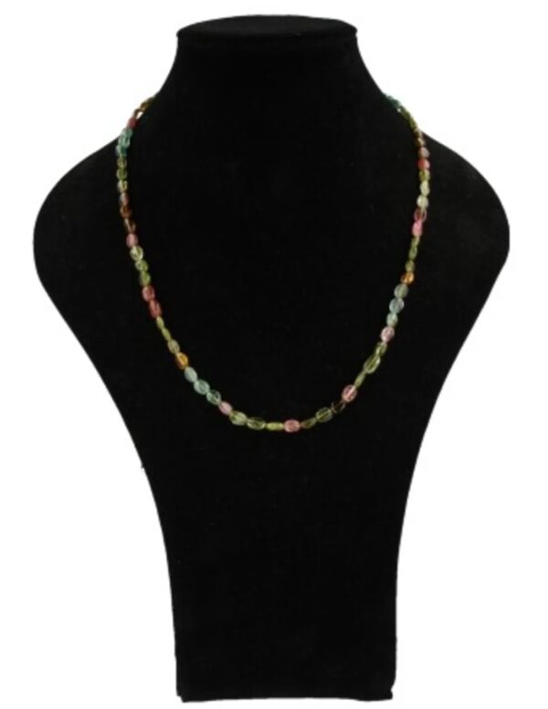 Ketting ovaal Toermalijn watermeloen 60 cm - Image 5