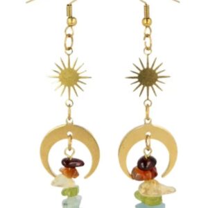 Chakra Star&Moon oorbellen