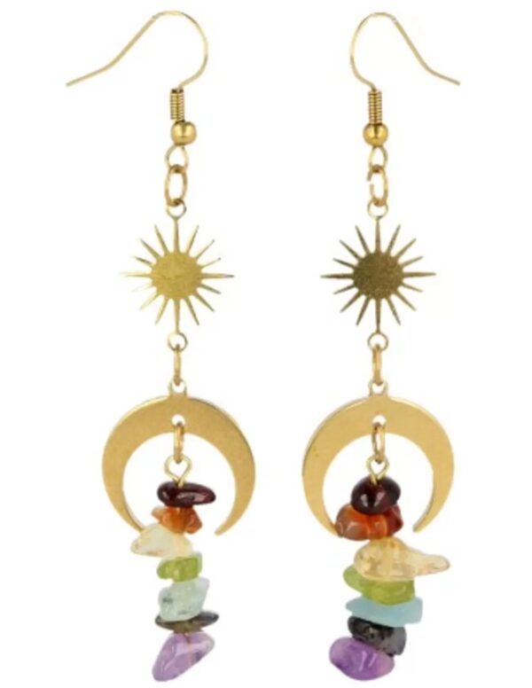Chakra Star&Moon oorbellen