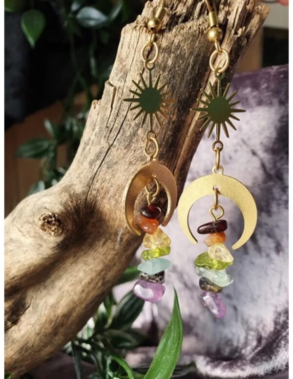 Chakra Star&Moon oorbellen - Image 2