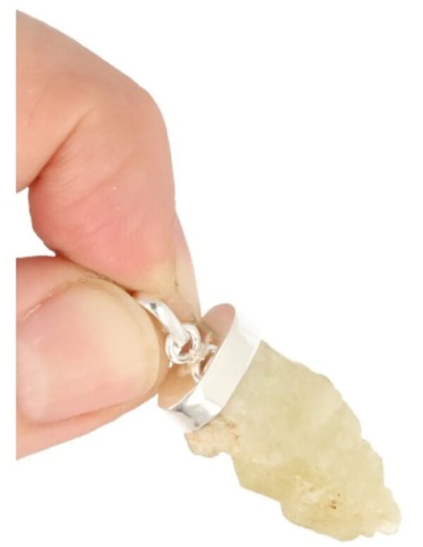 Brazilianiet hanger met zilveren kapje - Image 3