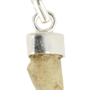 Chrysoberyl hanger met zilveren kapje