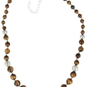 Tijgeroog edelsteen ketting 6-12 mm