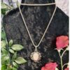 Ketting met Roze kwarts hanger ovaal - Image 2