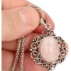 Ketting met Roze kwarts hanger ovaal - Image 3