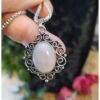 Ketting met Roze kwarts hanger ovaal - Image 4