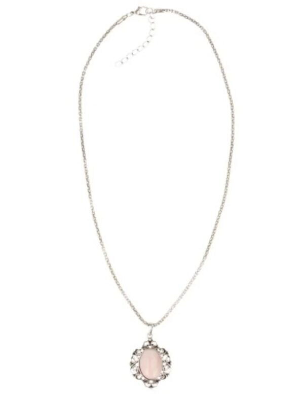 Ketting met Roze kwarts hanger ovaal - Image 5