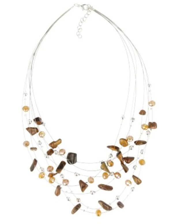 Tijgeroog multiwire ketting
