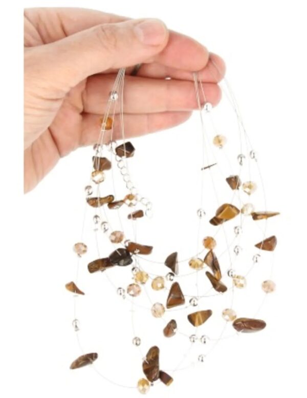 Tijgeroog multiwire ketting - Image 3