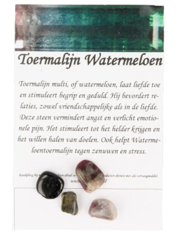 Toermalijn watermeloen kralen druppel - 4 st. - Image 3
