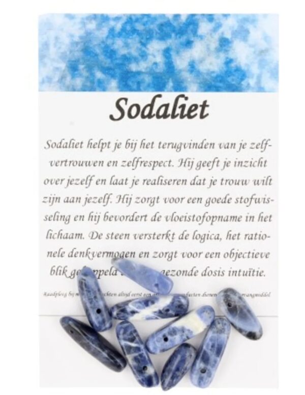 Sodaliet kralen longdrop - 9 st. - Image 5