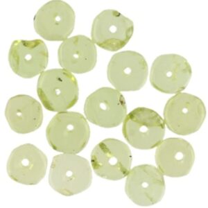 Peridoot kralen 5 mm plakjes - 17 st.