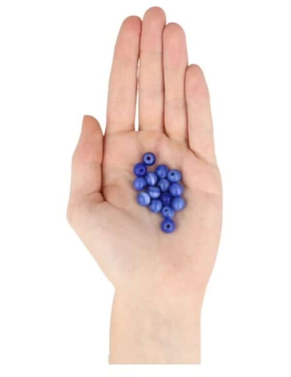 Kralen Parelmoer 7 mm blauw - 15 st. (bijgekleurd) - Image 3
