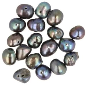 Kralen Parel 5 mm grijs - 20 st. (bijgekleurd)