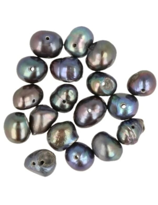 Kralen Parel 5 mm grijs - 20 st. (bijgekleurd)