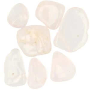 Roze kwarts kralen druppel - 7 st.