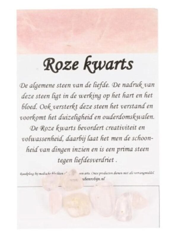 Roze kwarts kralen druppel - 7 st. - Image 5
