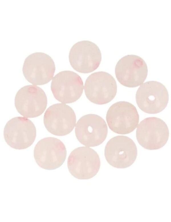 Roze kwarts kralen 6 mm - 15 st.