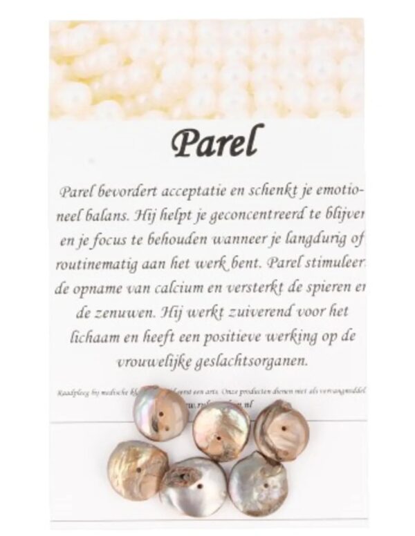Parel disc bruin kralen - 6 st. (bijgekleurd)