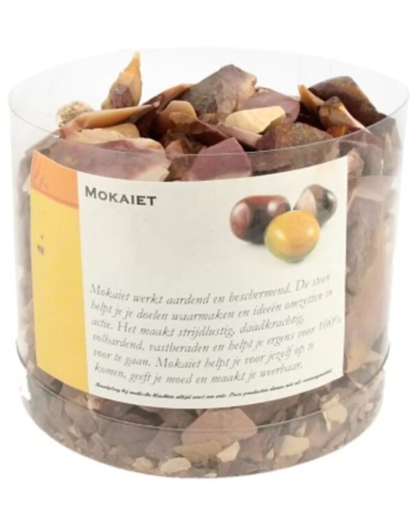 Mokaiet decostenen ruw in koker 700 gr.