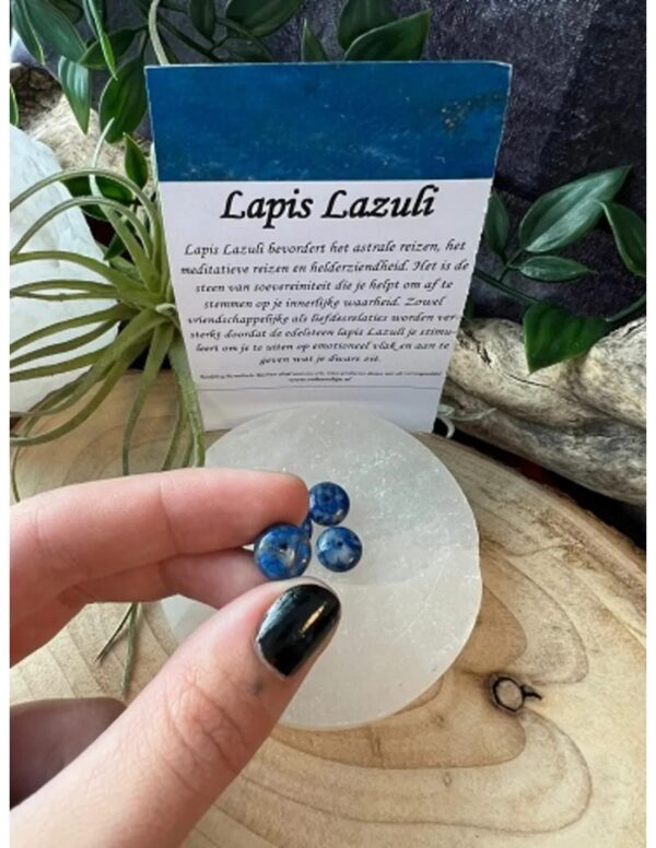 Kralen Lapis Lazuli 10 mm - 4 st. - Image 2