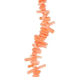Koraal split oranje kralen streng (imitatie)