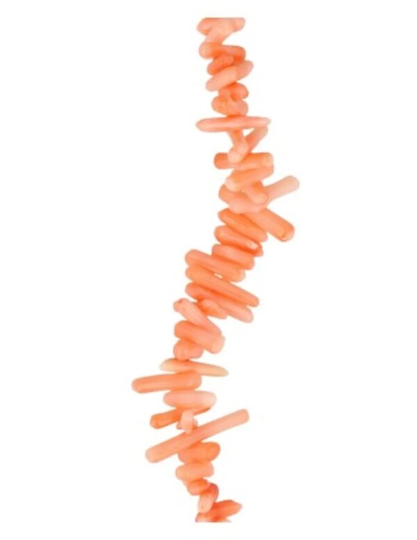 Koraal split oranje kralen streng (imitatie)