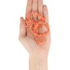 Koraal split oranje kralen streng (imitatie) - Image 3