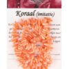 Koraal split oranje kralen streng (imitatie) - Image 5