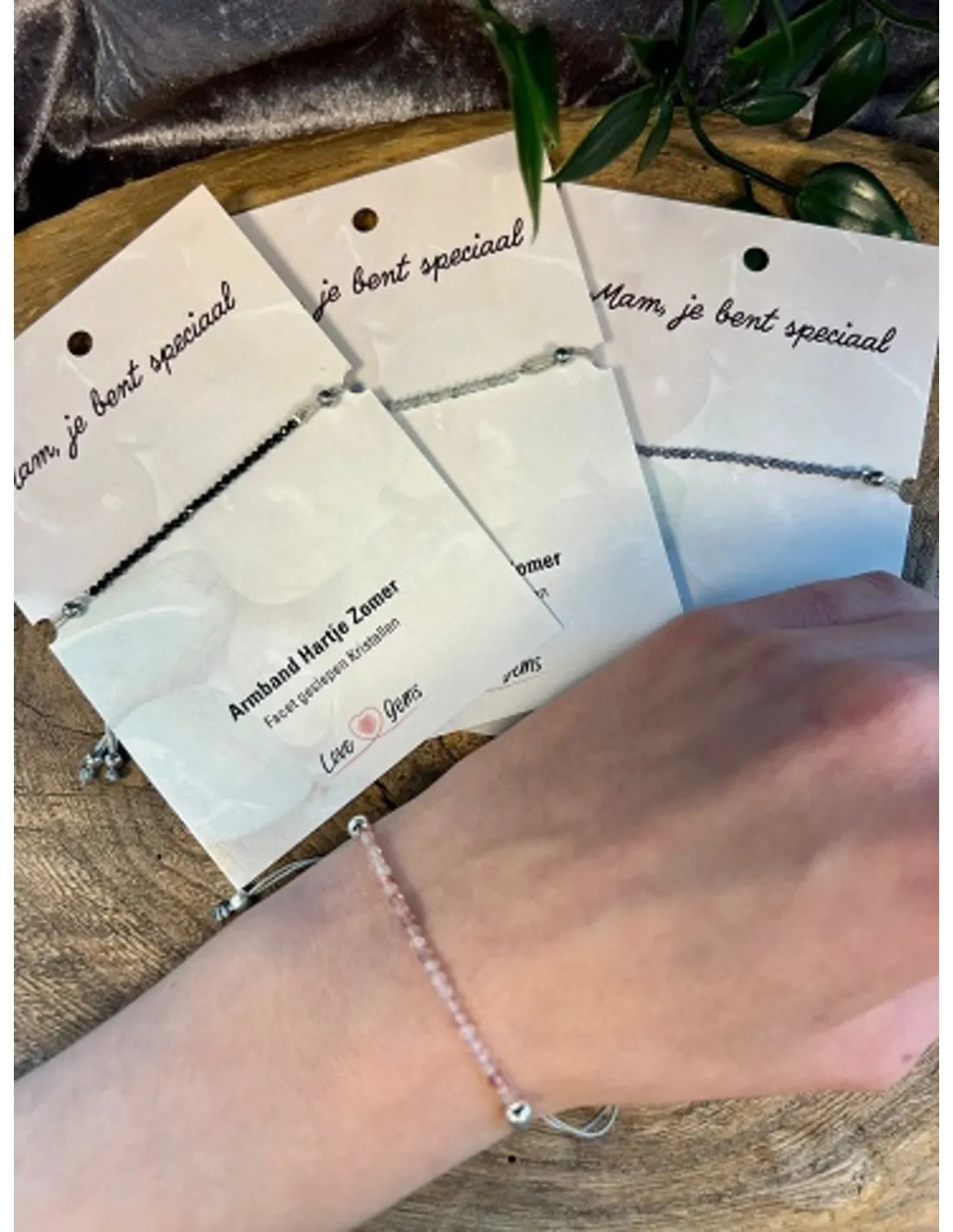 Aardbeienkwarts hartje zomer armband - Love Gems - Image 2