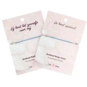 Topaas London hartje zomer armband (synth) - Love Gems