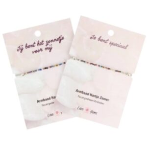 Multikleur hartje zomer armband - Love Gems