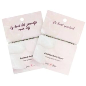 Robijn in Zoisiet hartje zomer armband - Love Gems