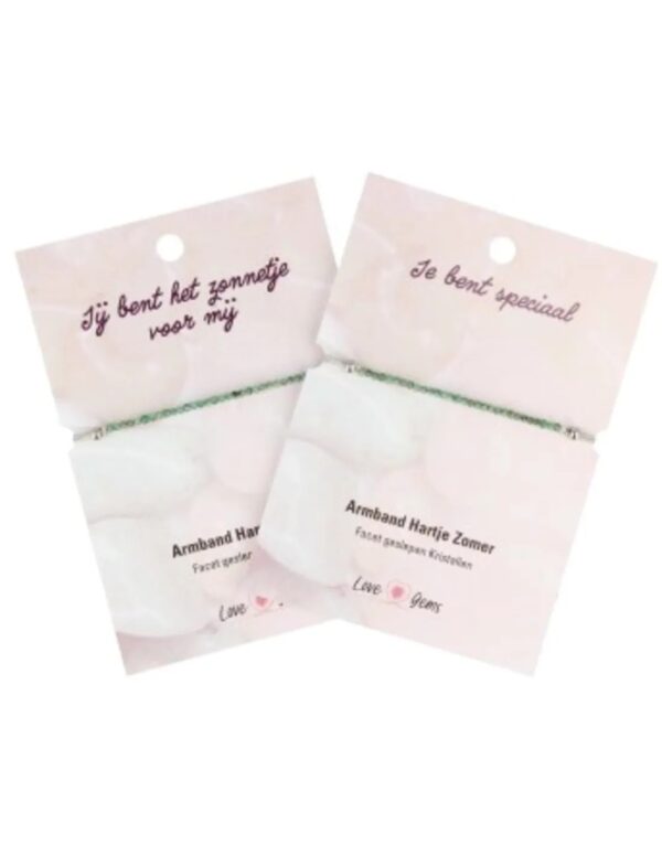 Smaragd hartje zomer armband - Love Gems