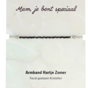 Toermalijn zwart armband Hartje zomer - Love Gems