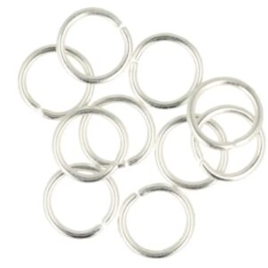 Buigring 10x1 mm, zilverkleur, 10 stuks