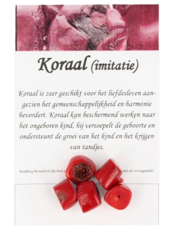 Kralen Koraal bamboe 12 mm - 5 st. (imitatie) - Image 5
