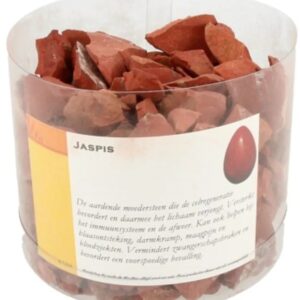 Jaspis rood decostenen ruw in koker
