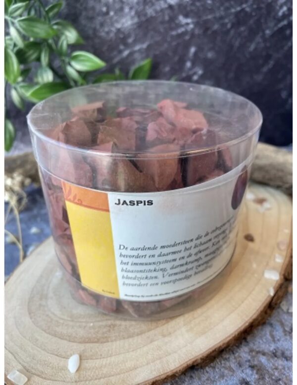 Jaspis rood decostenen ruw in koker - Image 2