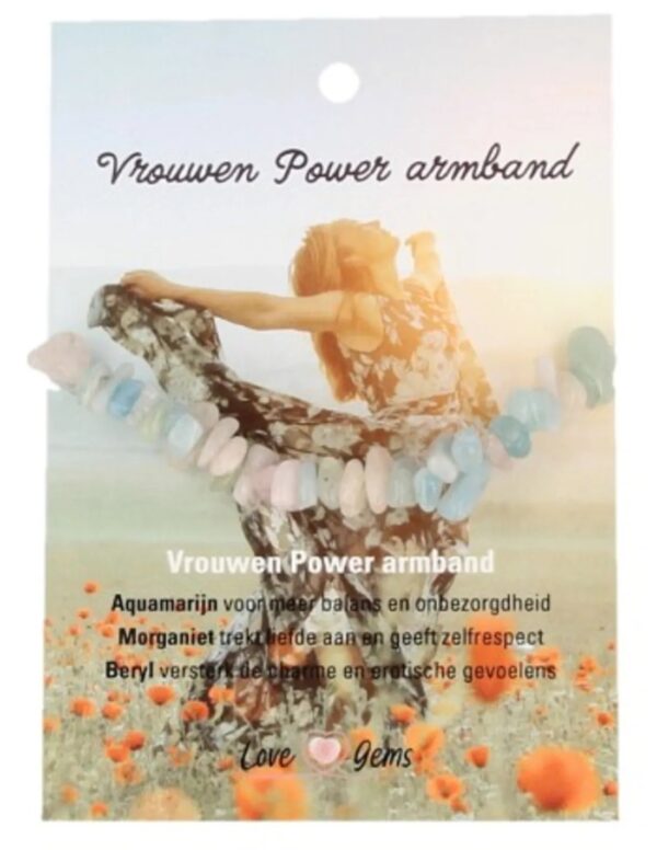 Vrouwen power armband split - Love Gems